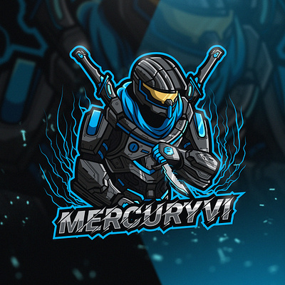 MERCURYVI branding esport esportlogo gaming illustration illustrator logo logo design mascot logo twitch logo