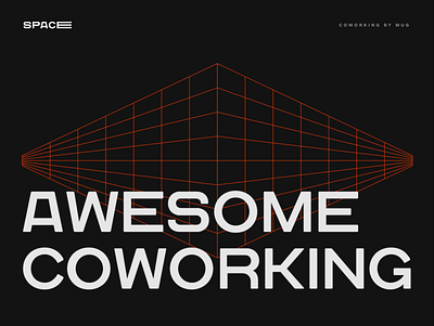 SPACE - Landing 3d animation big typography black coworking fluid illustration landing lettering lines logo loop animation minimal motion orange perspective space ui ux website