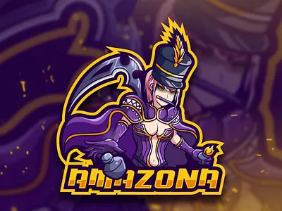 AMAZONA PREVIEW anime branding esport esportlogo gaming gaming logo illustration illustrator logo logo design mascot logo vector