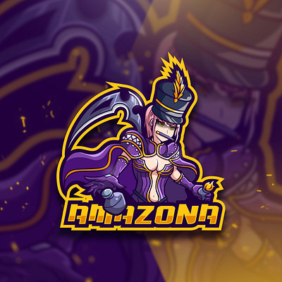 AMAZONA PREVIEW anime branding esport esportlogo gaming gaming logo illustration illustrator logo logo design mascot logo vector