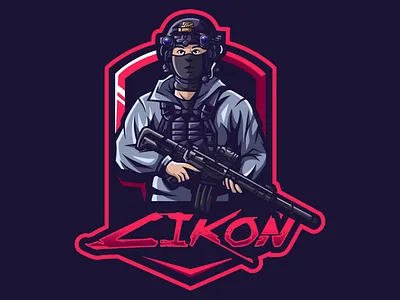 CIKON esport esportlogo gaming gaming logo illustration illustrator logo mascot logo twitch logo vector