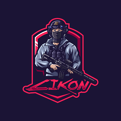 CIKON esport esportlogo gaming gaming logo illustration illustrator logo mascot logo twitch logo vector