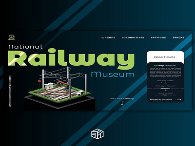 National Railway - UI/UX 36 days of type 3d 3d animation 3d art 3d artist 3dsmax art artwork branding color flat illustration