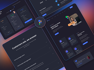 Filebox UI Kit color dark mode design icon design interface design landing page layout light mode modern responsive design saas saas landing page typography ui ui components ui kit design ux web website widgets