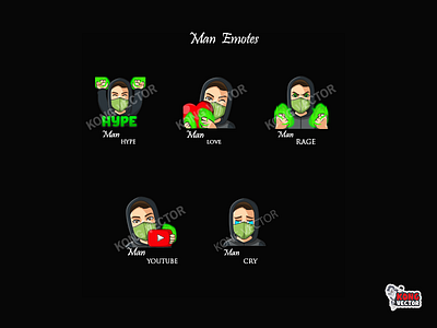 Man Twitch Emotes cartoon design emoji emote emotes illustration logo twitch twitchemote twitchemotes