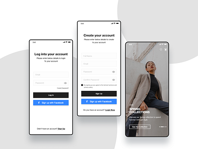 Ecommerce Login Screen Ui design ecommerce app login signup uidesign uiux design