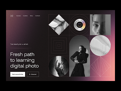 edtech for photography: home page edtech education landing landing page ui ui design ux ux design web web design web page