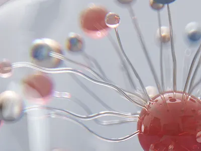 sphere with tentacles 3d 3d artist ambient art background bubbles c4d cgi contemporary glass gold medical pearls sculpture tentacles underwater