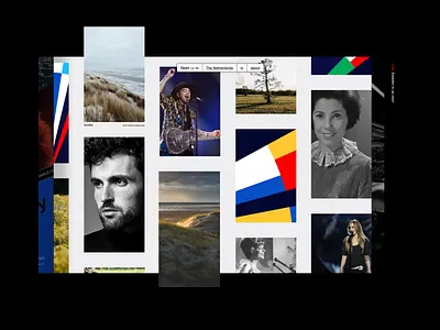 Event platform blades branding experiment exploration filter grid interface layered layout minimal scroll slides ui ux webdesign