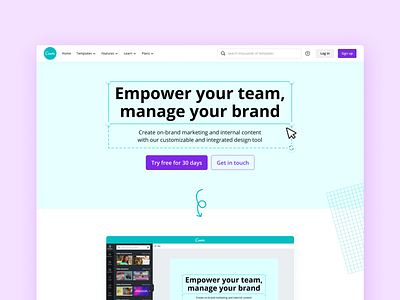 Canva Landing page aftereffects branding canva color colorful design funny illustration landingpage layout playful ui ui ux uidesign uiux