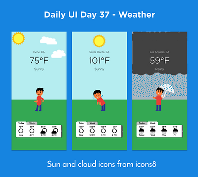 Daily UI Day 37 - Weather design graphic design ui ux