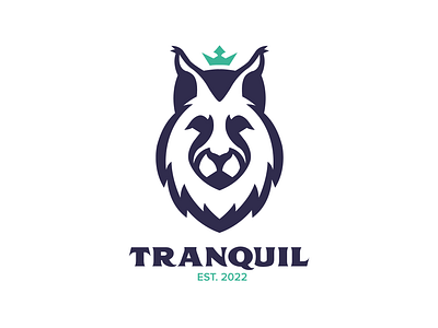 Tranquil Logomark Concept animal logo animal logomark beverage logo bobcat branding logomark cat jaguar lynx lynx design lynx prince royalty logo tiger wild