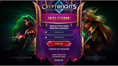 CryptoFights - Welcome crypto cryptocurrency game login