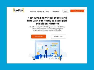 Web conferencing branding brandvidiya conference illustration sitemap template design uxui web webdesign