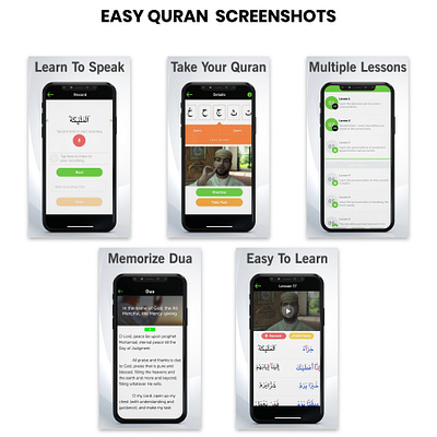 Easy Quran Screenshots 2021 application buisness design illustration play store vector