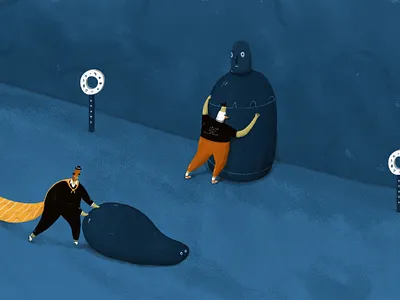 It's a Lovely Life blob blue characters dragon quest hug illustration lovely personal queen