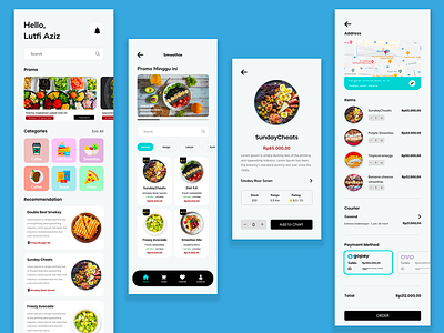 Food Apps - Mobile User Interface - UI UX adobe photoshop adobexd art design drawing illustration mobile photoshop product design ui ux