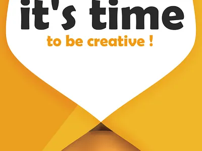 its time to be creative design illustration logo