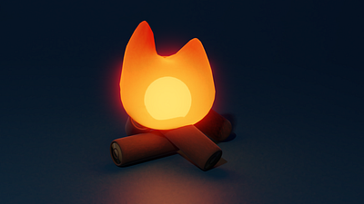 bonfire 3d art 3d illustration 3d modeling blender blender3d bonfire camping digital digital art illustration