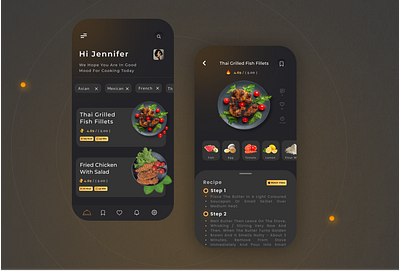 Food Recipe App appdesgin concept delivery food startup mvp foodie interface native mobile online react recipe recipe app recipe book recipe card recipes delivery app ui uiuxdesgin ux ux ui