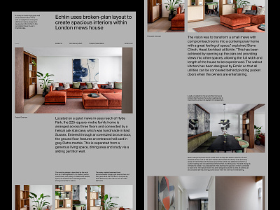 Architecture Web Landing art direction design grid layout presentation typography ux web