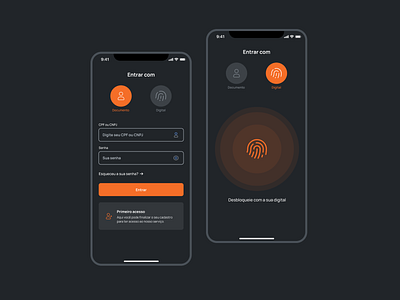 Login - Dark theme app dark mode dark theme dark ui design figma interface ui