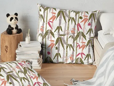 Bamboo pattern asia asian bamboo design floral forest hand drawn illustration jungle pattern plant tropical tropical leaves vines