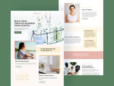 Sofia Movens website design homepage interface light modern ui ui ux ui design web design website well being