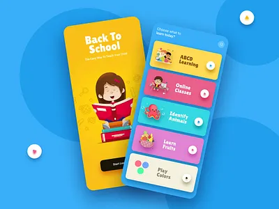 eLearning for kids app design product design ui ui design ux design
