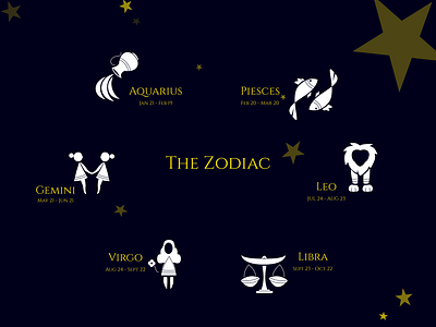 The zodiac glyph icon star zodiac signs