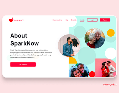 Hero Section for SparkNow About Us Page design minimal typography ui ux web webapp design