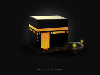 Holy Kaaba allah creative creative design creativity design digital digital art digital illustration digital painting digitalart glow glowy holy illustraion illustration illustration art illustrations kaaba muslim muslimah