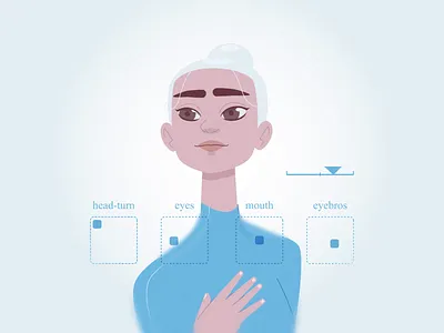 Cute character face rig aftereffects animation art digital illustration graphic design illustration motion motion design motion graphics