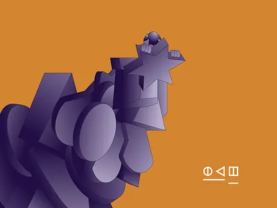 Takeoff abstract character flat gradient illustration illustrator minimal simple vector