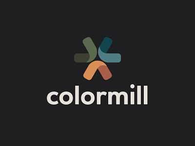 Colormill Logo colorful graphic design logo retro