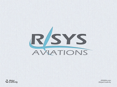 R-SYS AVIATIONS Logo aircraft maintenance branding company brand logo flat illustration logo design