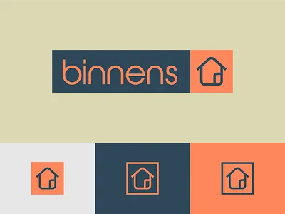 Binnens Huis Logo binnens boogaert brand design furniture home house huis icon inside logo mark mathijs supplies tyse