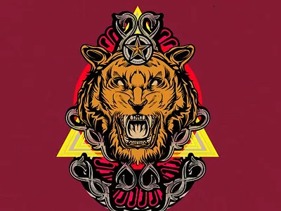 Vintage Tiger abstract animals animatedlogo artwork brandidentity branding decoration designelements grunge grunge texture grunge textures illustration logomaker monster pattern art sketches tatoo texture typography vector