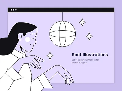 Dance dance design discoball flat girl illustration party person sketch ui vector web woman