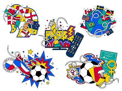 Editorial illustrations, Guardian x Expedia x LiverpoolFCW editorialillustration expedia football freelanceillustrator guardian icons illustration illustrator international liverpool olympics sports spot art travel worldcup