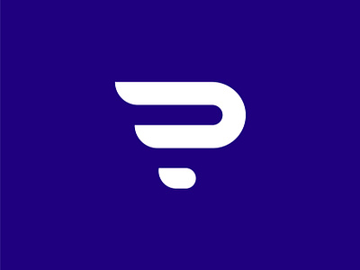P Monogram letter p p logo typography wing