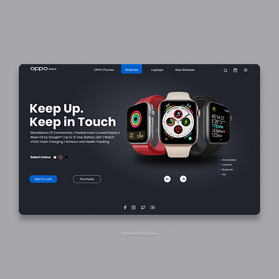 Oppo Watch figma laptops ui ux webdesign website