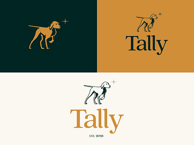 Tally Logo brand branding crypto dog hound hunt identity illustration logo mark star tally tallyho