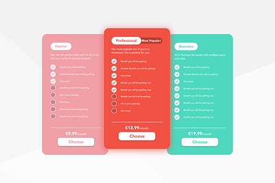 Pricing Table #xddailychallenge adobexddailychallenge dailychallenge dailyui design ui uiux xddailychallenge xddc