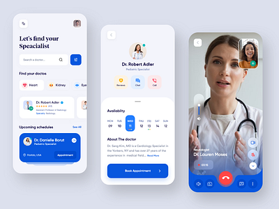 Medical app - Mobile App Design app clean design doctor doctor appointment health healthcare hospital inspiration medical app medical care medicine minimal mobile mobile design mobile ui patient app ui design webdesign