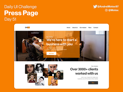 Daily UI #51 Press Page app business dailyui dailyuichallenge design figma mobile page presentation press page startup ui ui design ux uxui