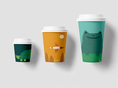 Frobisher Wetland Park Coffee Cup Design 2d adobe illustrator advertising animal bird branding coffee coffee cup cute frog logo mockup mug mug design painting sunrise turtle vectorart visual identity