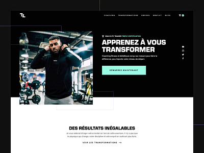 Homepage Hero - Fitness Coach Website coach fitness hero hero banner hero section homepage madeinwebflow trainer ui ui ux webflow website