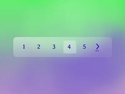 Daily UI 085 daily 100 challenge dailyui dailyui85 dailyuichallenge glassmorphism numbering pages pagination