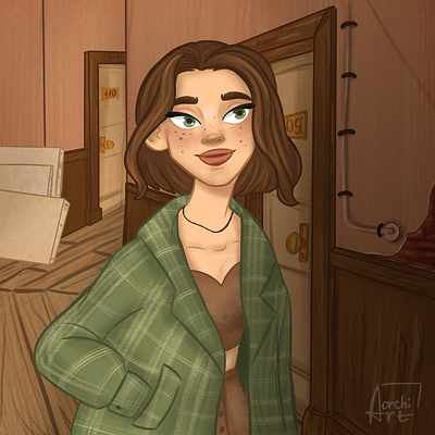 Girlfriend art artist branding design illustraion illustration photoshop portrait poster procreate sketch